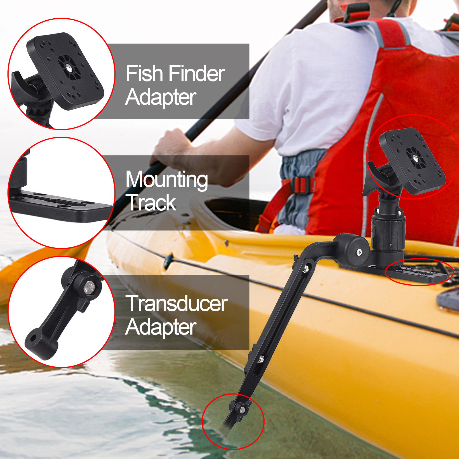 Kayak Fish Finder Mounting Pla - Fishing Kayak Fish Finder Mount のレビューと価格