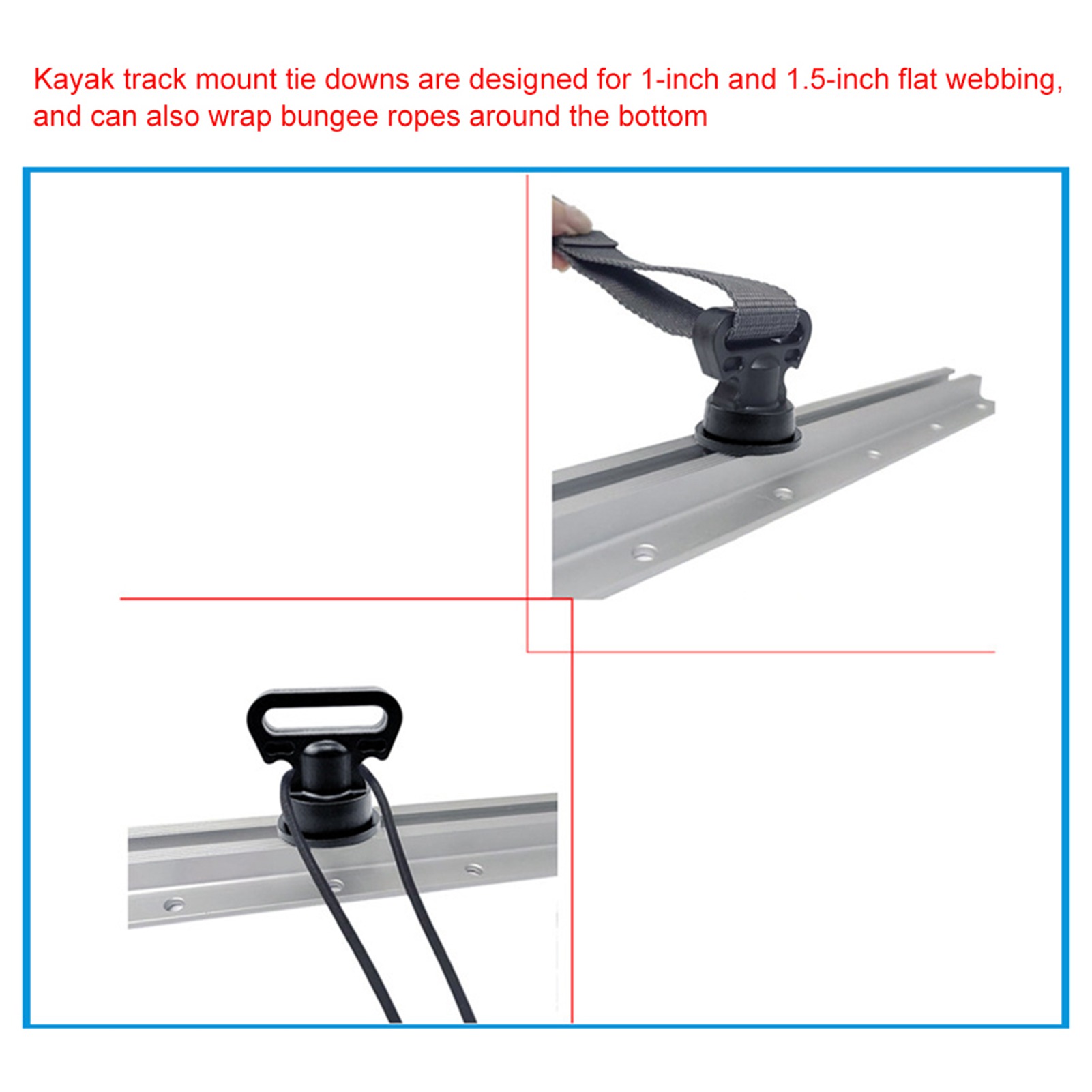 4pcs Kayak Track Mount Vertica - Fishing Kayak Crate のレビューと価格