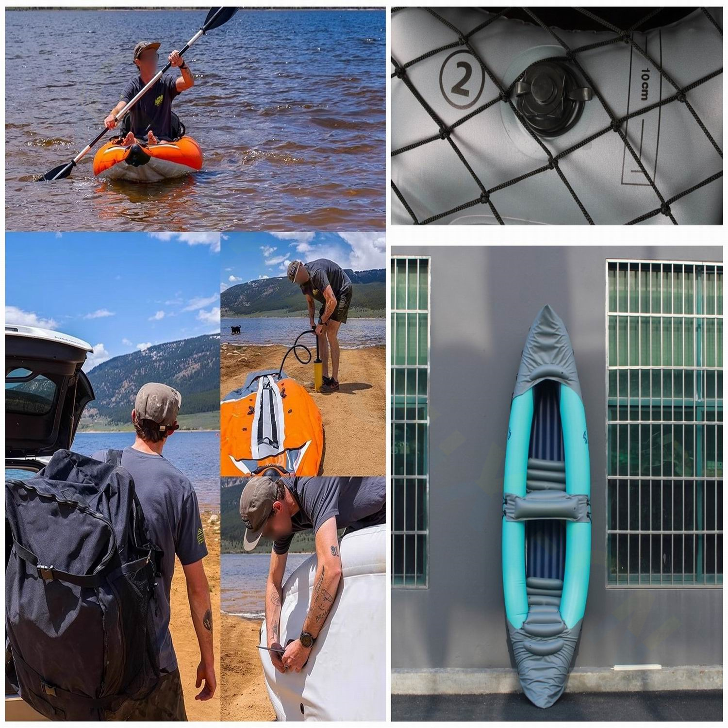 PVC Inflatable Kayak Canoe 1 P - Fishing Kayak Inflatable のレビューと価格