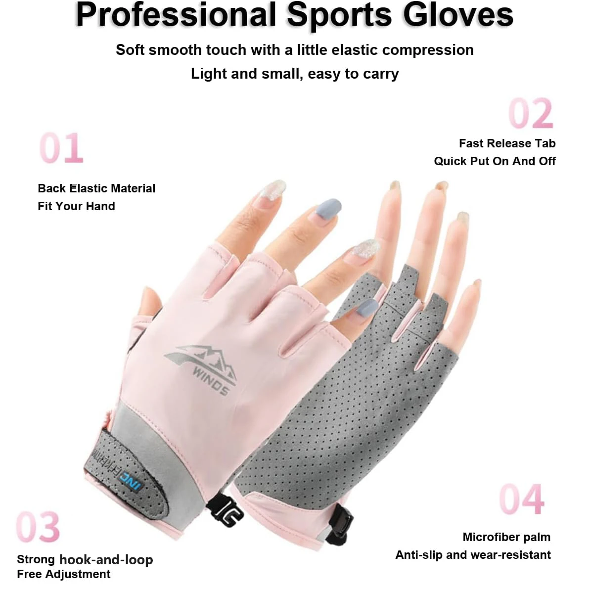 1 Pair Fingerless Driving/Fish - Fishing Kayak Paddle のレビューと価格