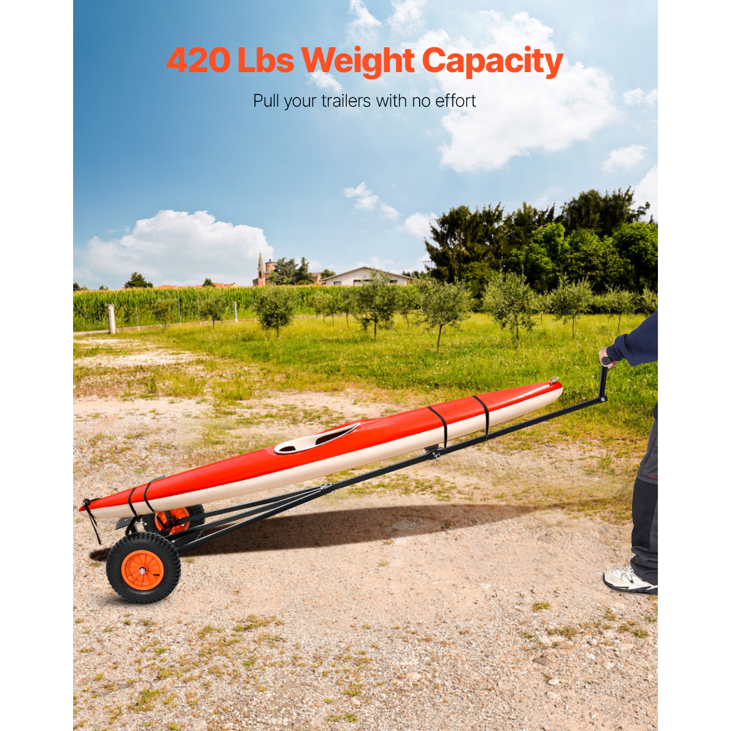SucceBuy 420lbs Boat Trailer D - Fishing Kayak Sit On Top のレビューと価格
