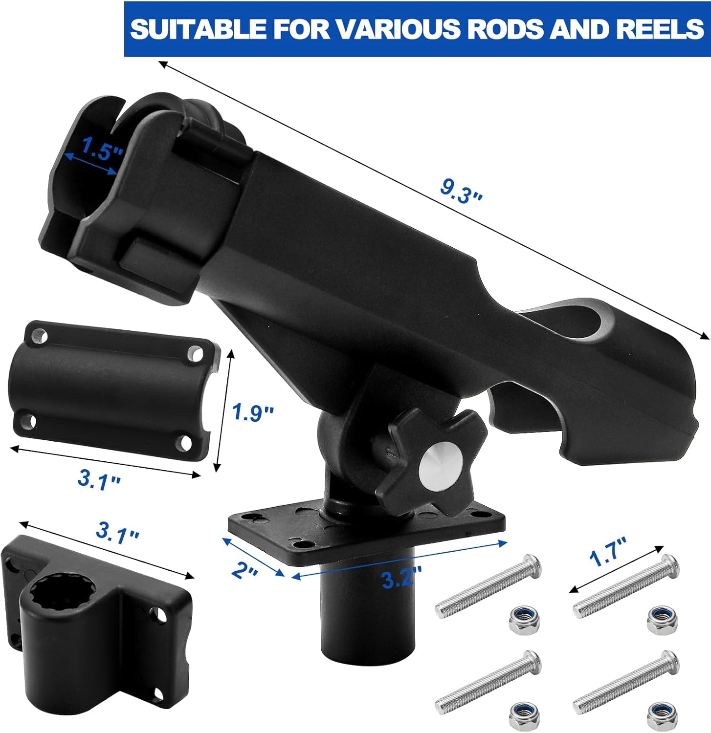 2 Pack Fishing Rod Holder with - Fishing Kayak Rod Holder のレビューと価格