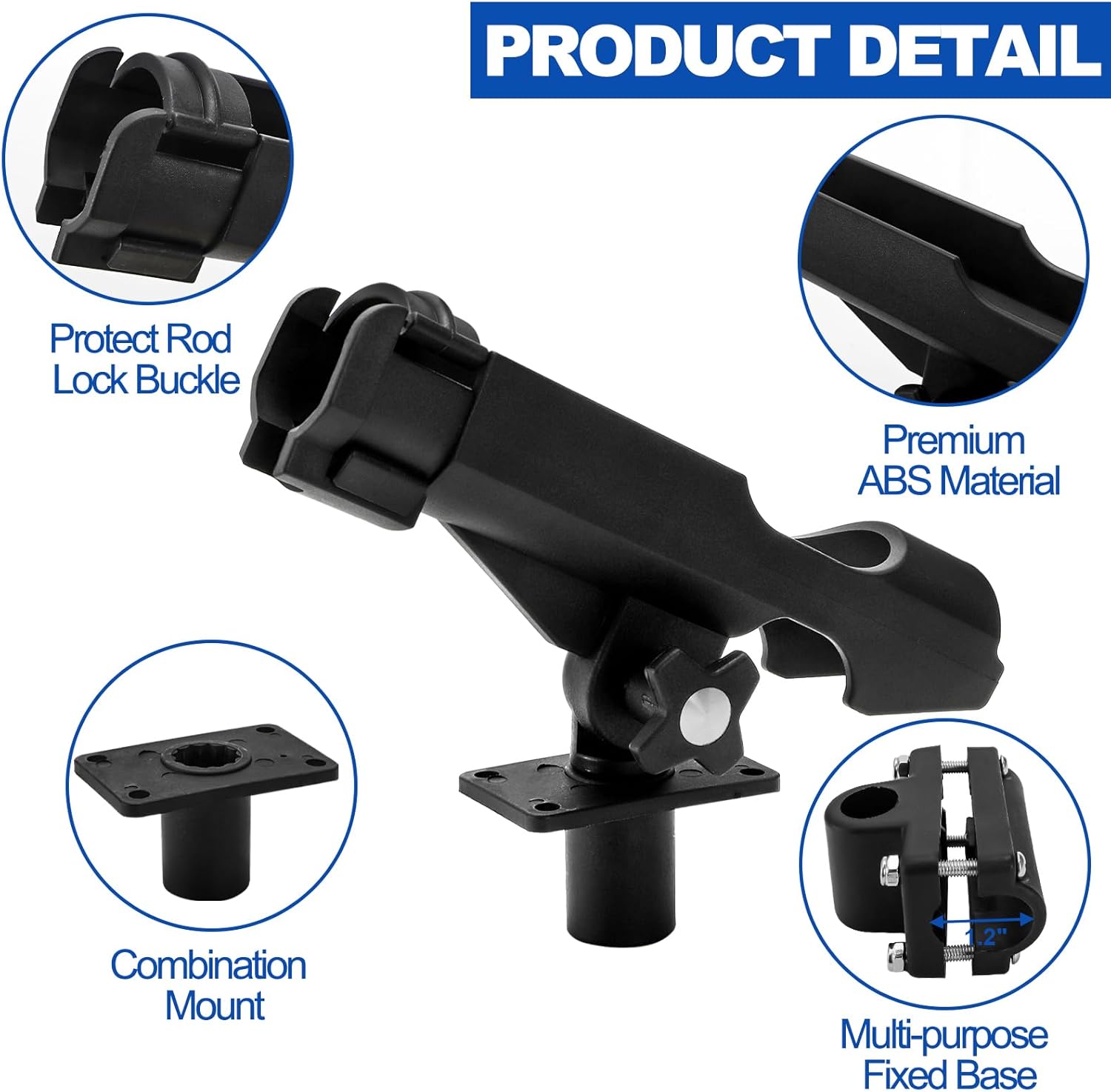 2 Pack Fishing Rod Holder with - Fishing Kayak Rod Holder のレビューと価格