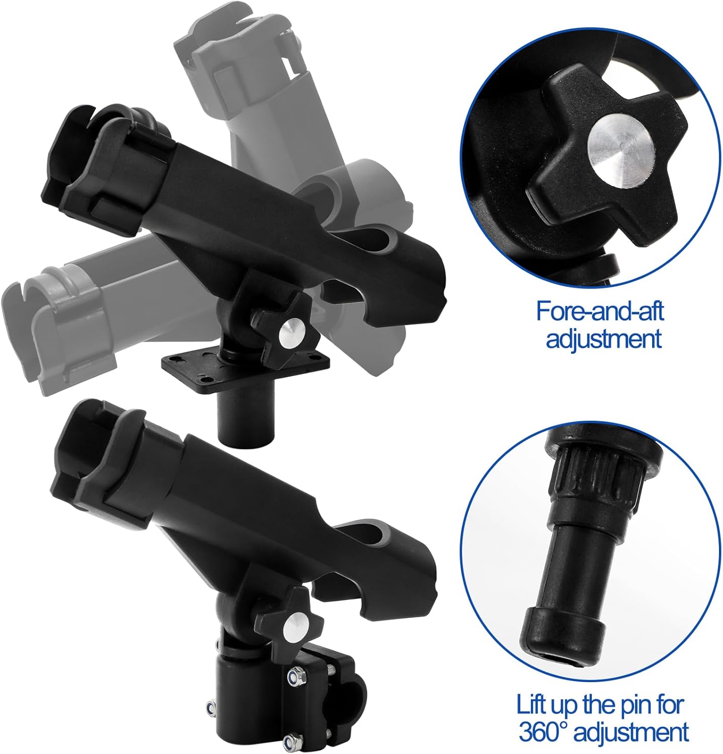 2 Pack Fishing Rod Holder with - Fishing Kayak Rod Holder のレビューと価格