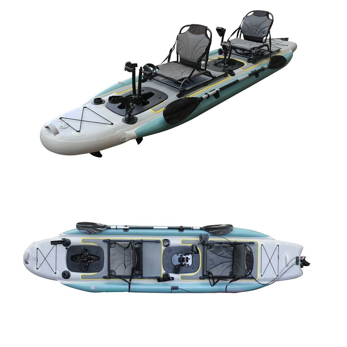14ft Inflatable Fishing Canoe  - Fishing Kayak Seat のレビューと価格