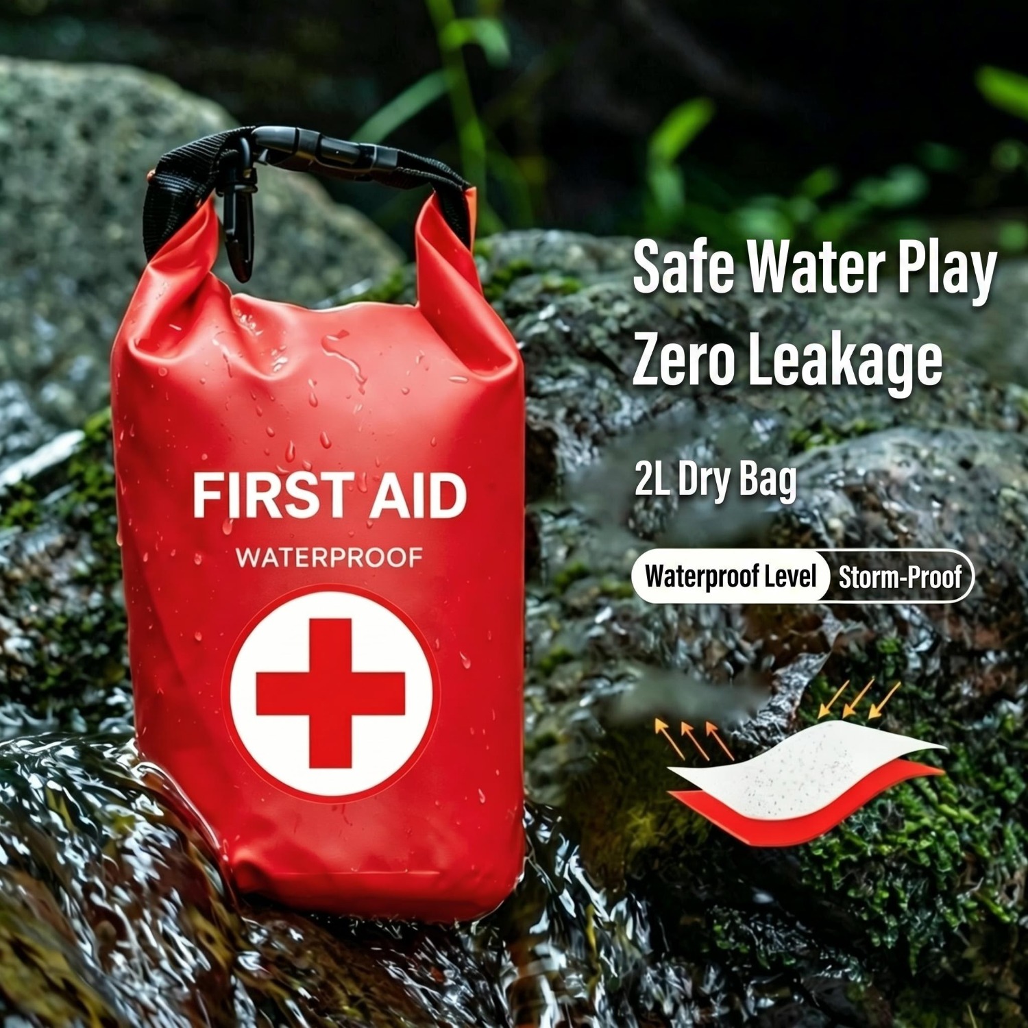 2L Waterproof First Aid Bag Ro - Fishing Kayak Storage Bag のレビューと価格
