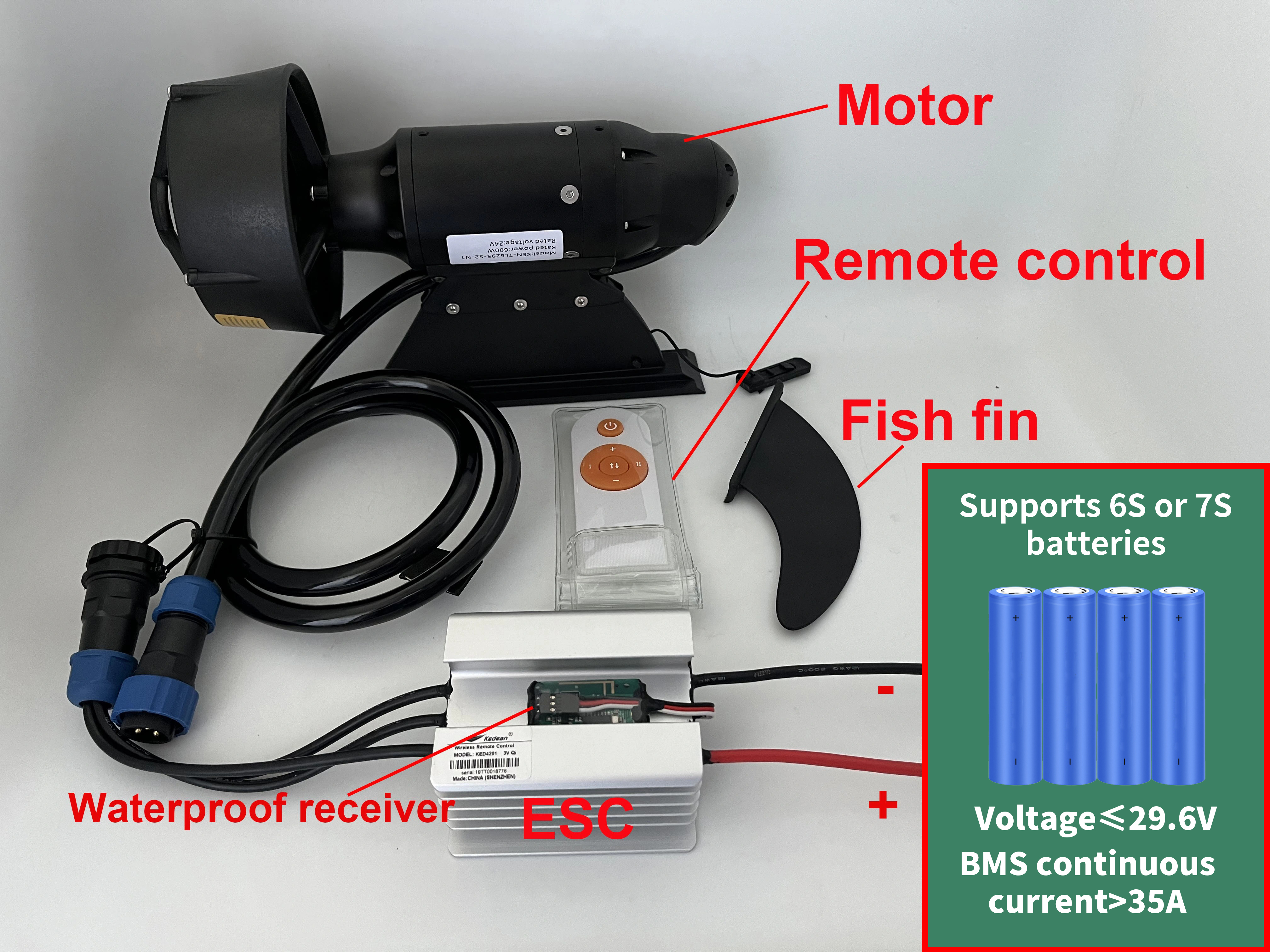 380W 600W Electric Fins Stand  - Fishing Kayak Storage Bag のレビューと価格