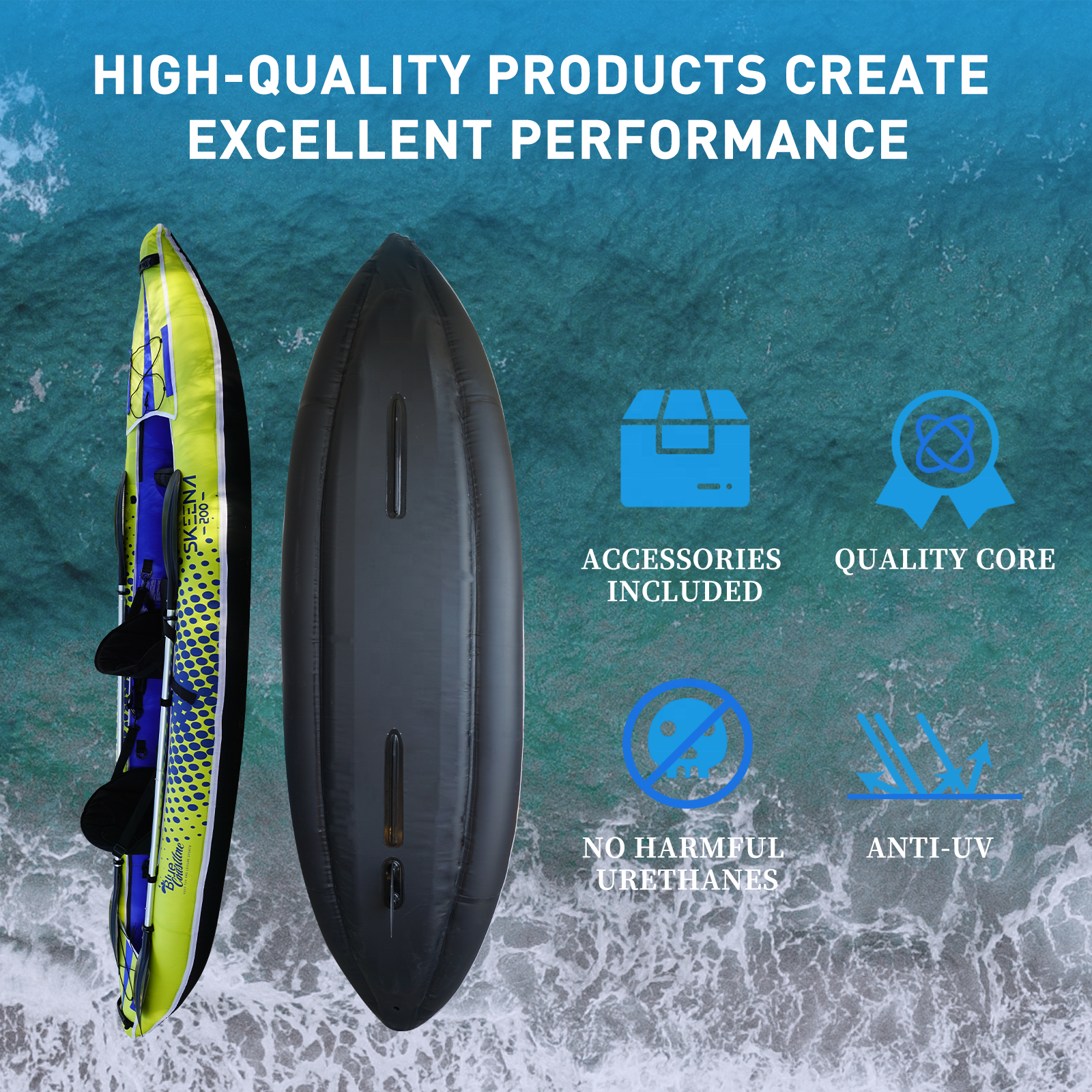 Adult Inflatable Fishing Canoe - Fishing Kayak Seat のレビューと価格