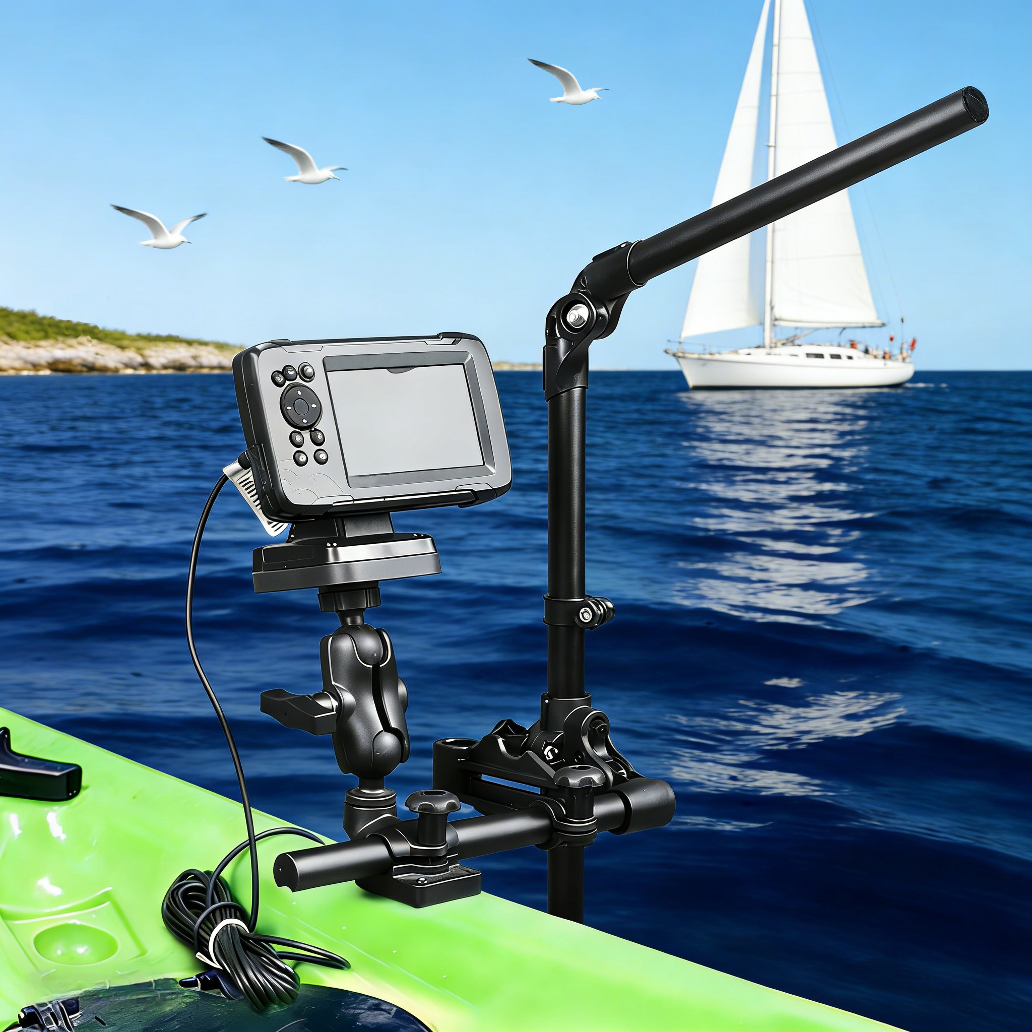 VIN Mounts Universal Sonar Fis - Fishing Kayak Fish Finder Mount のレビューと価格