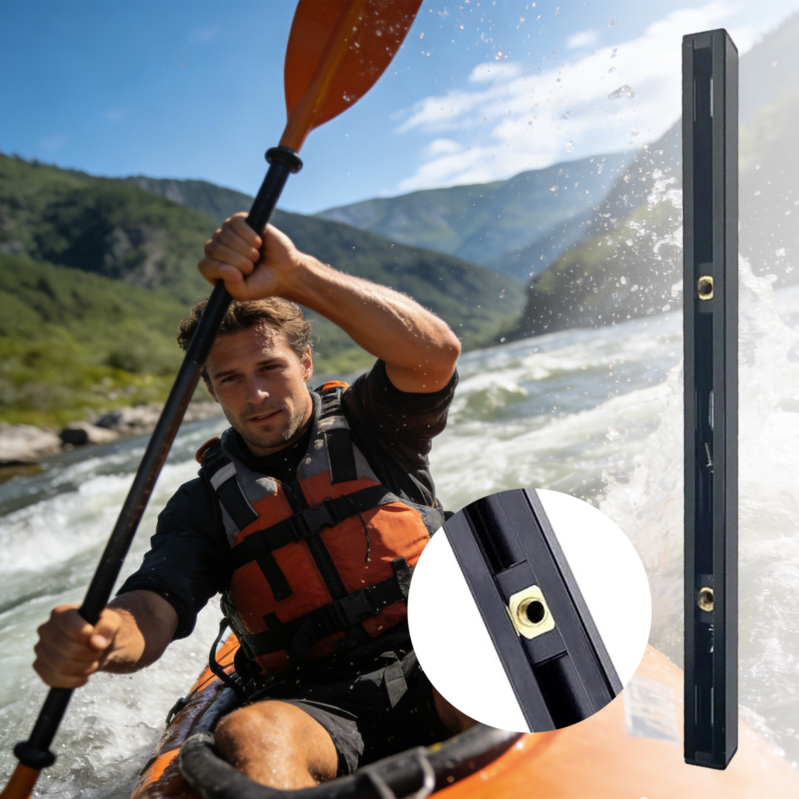 ABS Side Mount Kayak Slide Tra - Fishing Kayak Storage Bag のレビューと価格