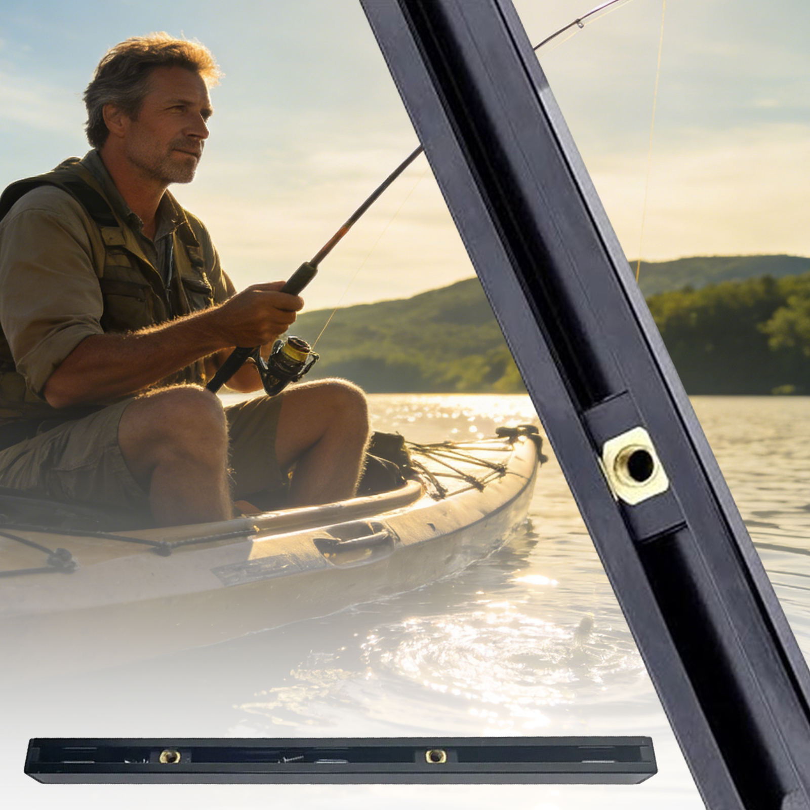 ABS Side Mount Kayak Slide Tra - Fishing Kayak Storage Bag のレビューと価格