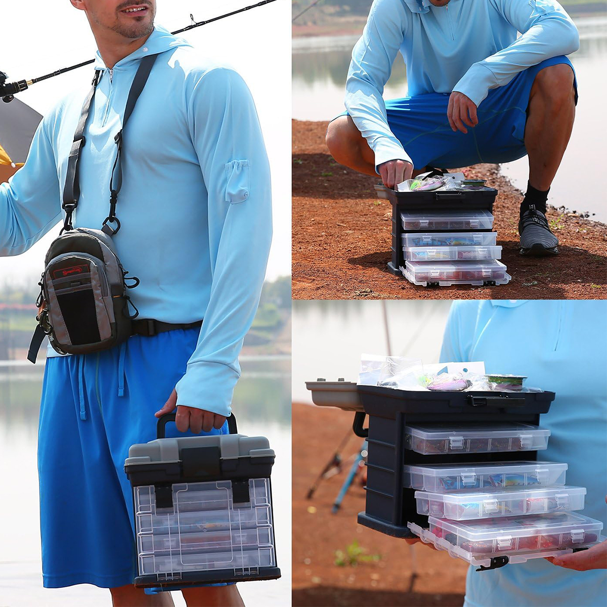 Multifunction Fashing Tackle B - Fishing Kayak Crate のレビューと価格