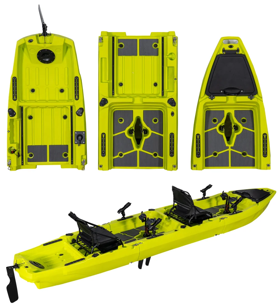 14 FT 3 Section Detachable Sol - Fishing Kayak Pedal Drive のレビューと価格