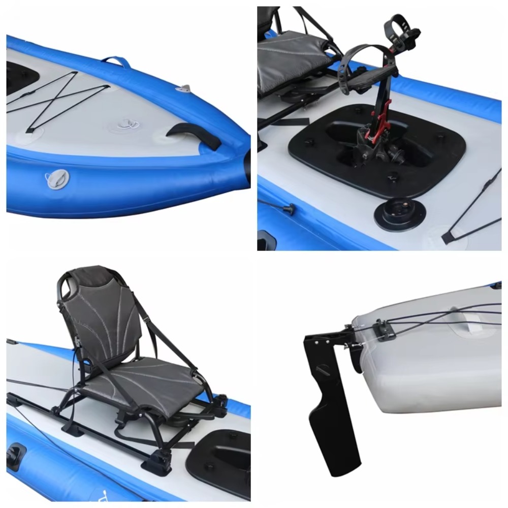 12ft Single Sit-On-Top Inflata - Fishing Kayak Pedal Drive のレビューと価格