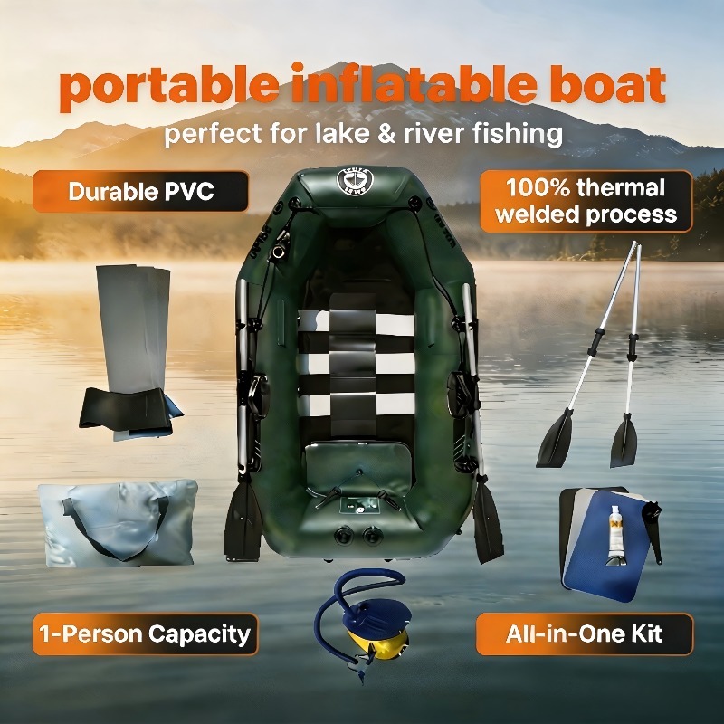 1 Person Fishing Boat Cheap In - Fishing Kayak Inflatable のレビューと価格