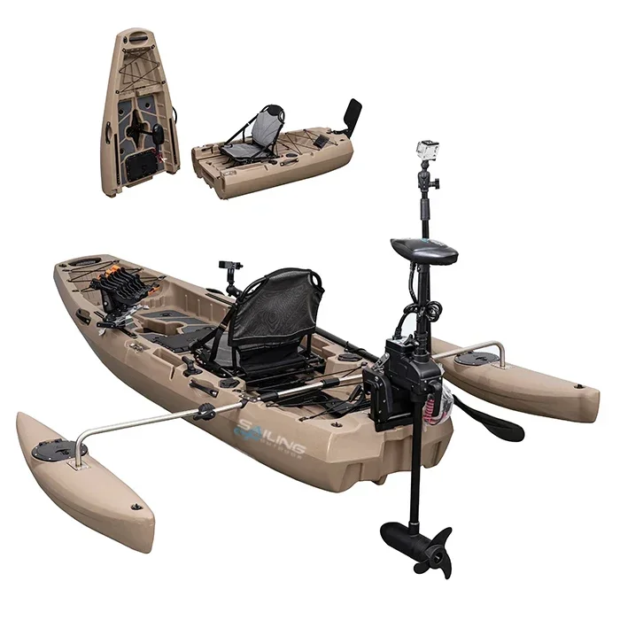 9.5ft 1 Person Folding Plastic - Fishing Kayak Pedal Drive のレビューと価格