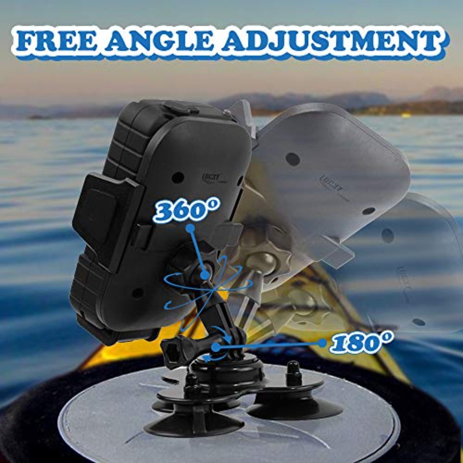 Strong Suction Phone Mount Bas - Fishing Kayak Fish Finder Mount のレビューと価格