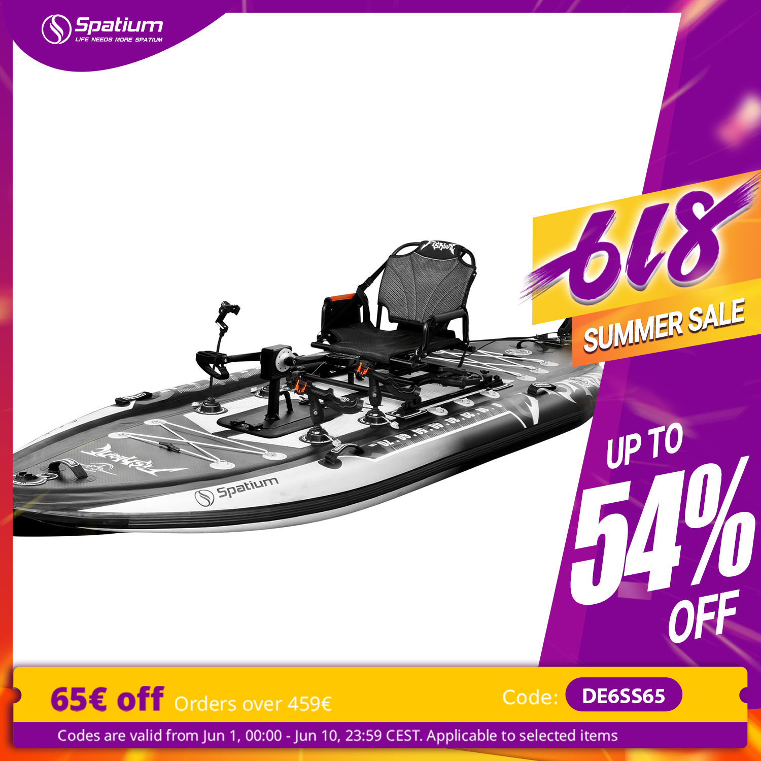 Spatium Pedal Kayak Inflatable - Fishing Kayak Pedal Drive のレビューと価格