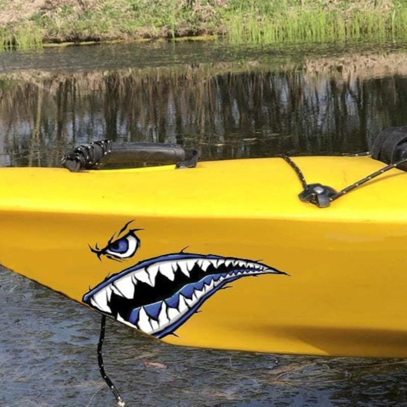 2PCS Shark Teeth Mouth Boat St - Fishing Kayak Sit On Top のレビューと価格