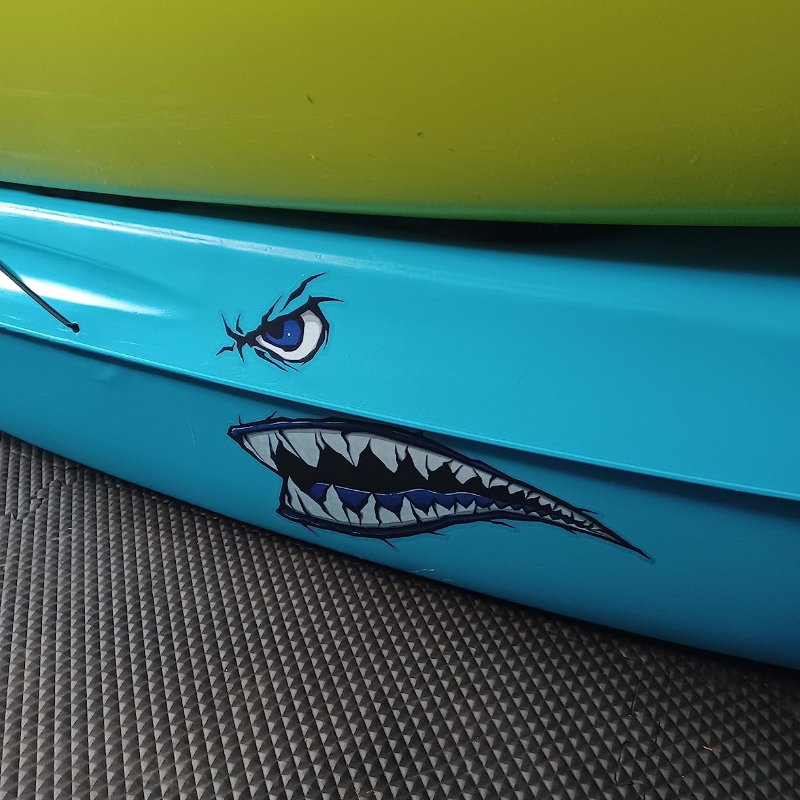 2PCS Shark Teeth Mouth Boat St - Fishing Kayak Sit On Top のレビューと価格