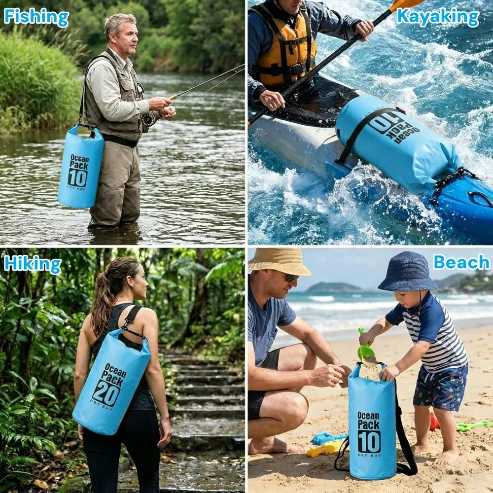 500D Waterproof Dry Bag Floati - Fishing Kayak Storage Bag のレビューと価格