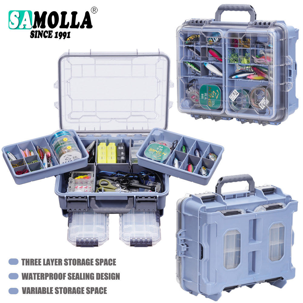 SAMOLLA Fishing Tackle Box Lar - Fishing Kayak Crate のレビューと価格