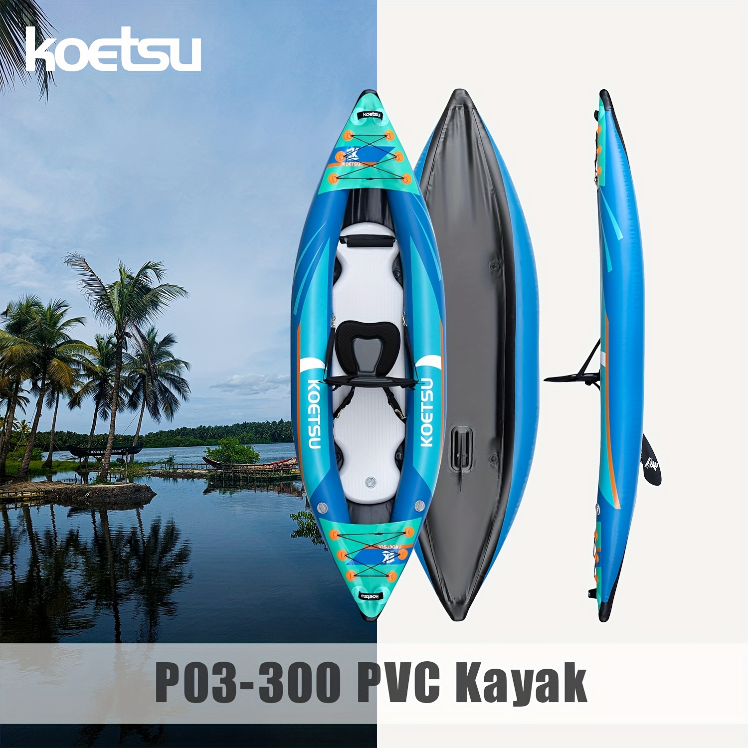 KOETSU P03 brushed inflatable  - Fishing Kayak Inflatable のレビューと価格