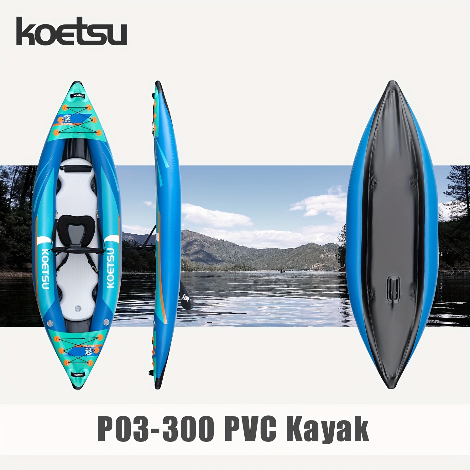 KOETSU P03 brushed inflatable  - Fishing Kayak Inflatable のレビューと価格