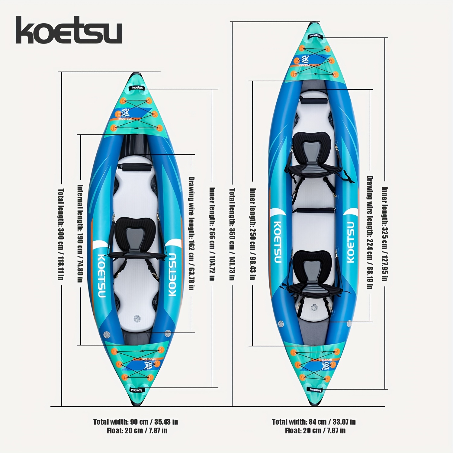 KOETSU P03 brushed inflatable  - Fishing Kayak Inflatable のレビューと価格